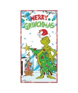 Merry Grinchmas Grinch Plastic Door Poster Christmas Party Decoration - £6.32 GBP