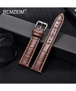 Premium Calfskin Leather Watch Strap 16mm24mm Unisex BlackBrown - $37.03 CAD
