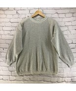 Shenanigans Vintage 90&#39;s Metallic Sweater Gray Silver Womens Sz L Should... - £19.46 GBP