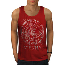 Wellcoda Vienna City Map Fashion Mens Tank Top, Town Active Sports Shirt - £14.65 GBP+