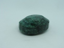 574 Carats Natural Emerald Color Enhanced Green Oval Faceted Cut Gemstone Stone - £49.44 GBP