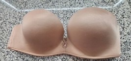 Victoria&#39;s Secret Bombshell Strapless Convertible Push Up Bra Nude Beige 32B - £62.48 GBP
