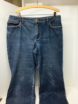 Jones New York Stretch Women&#39;s Size 14W Vintage or Stone Wash Blue Jeans Denim  - £19.07 GBP