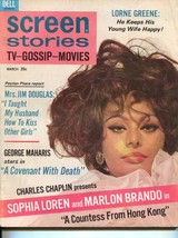 Screen Stories-Sophia Loren-Lorne Greene-Barbara Stanwyck-Mar-1967 - £37.90 GBP