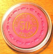 (1) 50 Cent Money Tree Casino Chip - 1969 - Reno, Nevada - £31.89 GBP