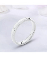 Gift 4mm Plain 925 Silver Wedding Band Ring 14K White Gold Plated - $3,259.29 MXN