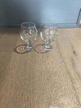 Set Of 2 Etched Mini Snifter Shot Glasses Tasting Glasses San Diego Liquid City - £9.59 GBP