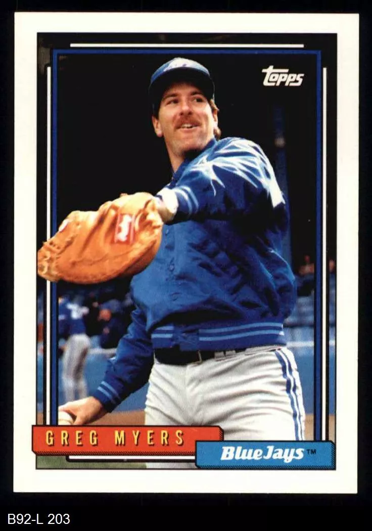 1992 Topps #203 Greg Myers Blue Jays 8 - NM/MT - $3.00