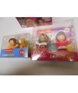 NEW Lot fisher-price Mattel Little People Barbie &amp; Boy &amp; Dog Stocking St... - £11.67 GBP
