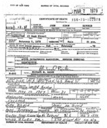 Sid Vicious Death Certificate Reproduction - $5.95