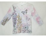 Cactus Bay Apparel Pink Purple White Butterfly Snapdragon Shirt Size Small - $24.99