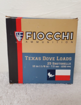 RARE- Vintage Fiocchi Texas Dove Loads 12 Gauge 7.5 Shot Empty Ammo Box - £19.67 GBP