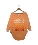 New Wildfox Top Womens Small Orange Dream Shaley Raglan Round Neck Cozy ... - $35.19 CAD