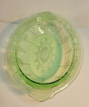 Green Uranium Cameo Ballerina Oval Vegetable Bowl with Handles image 2