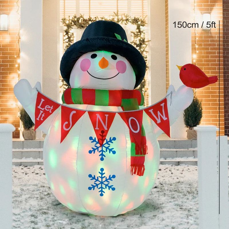 7FT Inflatable Rein Christmas Outdoor Decoration LED Lights Elk Inflatable Toy X - $135.84