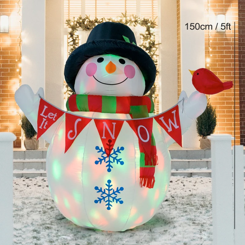 7FT Inflatable Rein Christmas Outdoor Decoration LED Lights Elk Inflatable Toy X - £108.93 GBP