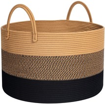 Extra Large 22 X 14 Inches Blanket Basket, Woven Laundry Basket, Toy Storage Bas - £40.91 GBP