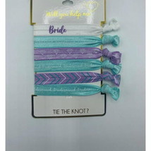 Will You Help Me Tie The Knot Hair Ties, 6 count, blue purple - $154.89 MXN