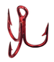 Eagle Claw Lazer Sharp 3X Treble Hook, Red, Size 6, Pack of 20 - £8.65 GBP