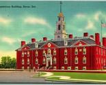Legislature Building Dover Delaware DE UNP Unused Linen Postcard I5 - £3.07 GBP