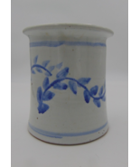 Asian Oriental-Like Blue and White Ceramic Vase Signed 6&quot; VINTAGE - €21,11 EUR