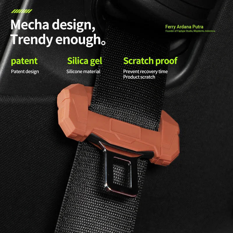 Silicone car seat belt buckle protective cover mecha model For LEADING I... - $20.15