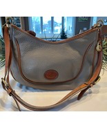 Dooney Bourke Crescent Sac Shoulder Bag Large Taupe All Weather Leather ... - £78.83 GBP