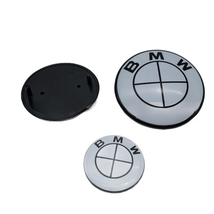 Set of 3Pcs -  BMW Emblems Hood Trunk Badge E30 E36 E46 - White - 82mm+7... - $373.89 MXN