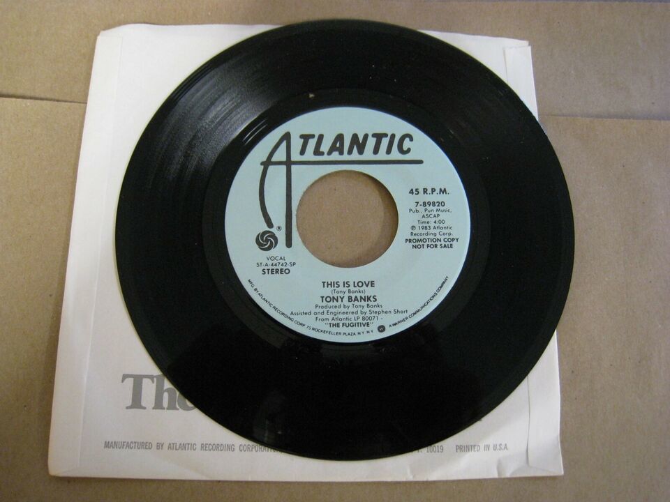 Tony Banks 45s RARE Promo Genesis 45 Record This Is Love - $9.07