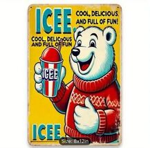 ICEE Rectangle Rectangular Aluminum Retro Remake Sign  Slurpee 12x8 Cc - $34.84 CAD