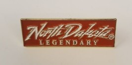 North Dakota Legendary Enamel Souvenir Lapel Hat Pin Burnt Orange Rectangle - £11.69 GBP