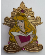 Disney Sleeping Beauty Aurora Princess Booster Jeweled Frame Gold Pin 2008 - $23.05 CAD