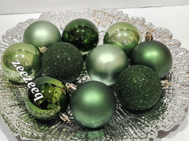10 Thanksgiving Fall Christmas Green Plastic Christmas Ornaments Decor 2.5&quot; - $16.99