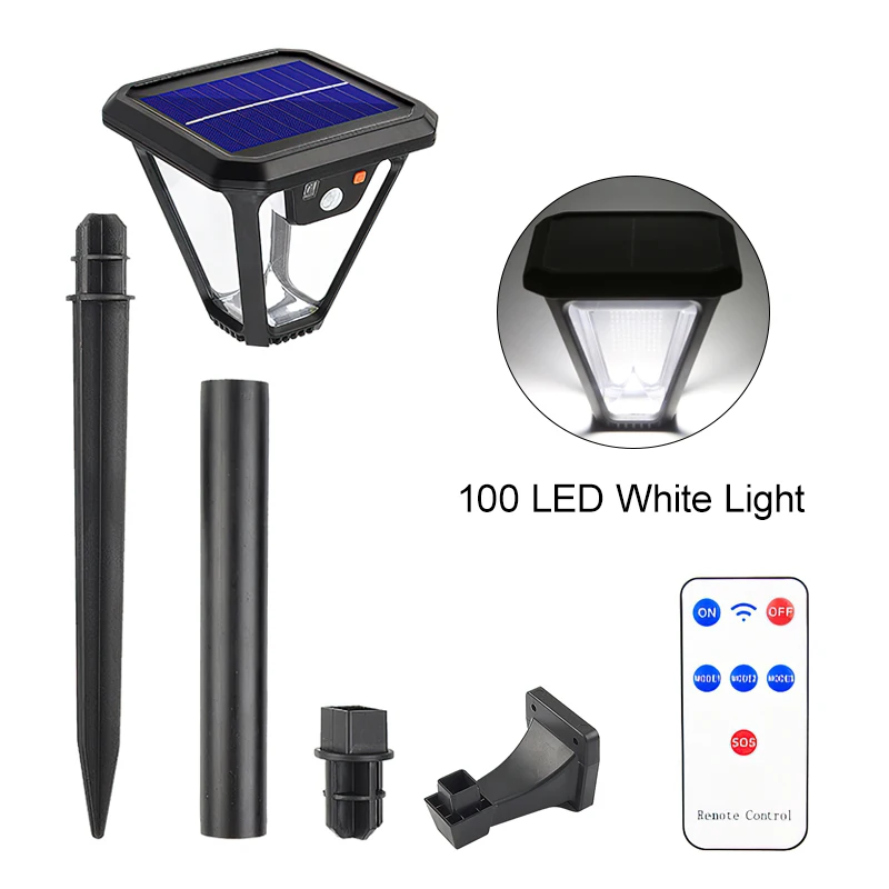 Royalulu 100 LED Solar Lantern Outdoor Sensor Lawn Lights with USB Charging Sola - £109.29 GBP