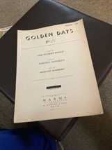 Golden Days From The Student Prince E Flat Donnelly/Romberg 1924 Sheet Music - £4.97 GBP