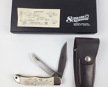 MINT Schrade USA Scrimshaw SC-508  2 Blades Hunter Knife Grizzly Bear Ha... - £85.44 GBP