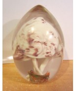 Vintage Norleans egg shaped mushroom design paperweight sticker - $17.72