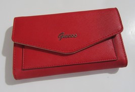 Guess Womens Gleeson SLG Trifold Wallet Red - $29.99