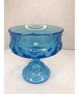 Vintage Indiana Glass Imperial Blue Compote Candy Dish Bowl Pedestal Kin... - £8.20 GBP