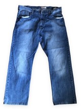 Wrangler jeans Mens 40x30 Medium Blue Relaxed Boot Denim - £15.71 GBP