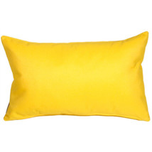 Sunbrella Sunflower Yellow 12x19 Outdoor Pillow, Complete with Pillow Insert - £41.47 GBP