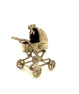 Vintage Sterling Signed 800 Italian Baby Pram Carriage Trolley Figure Mi... - £66.48 GBP