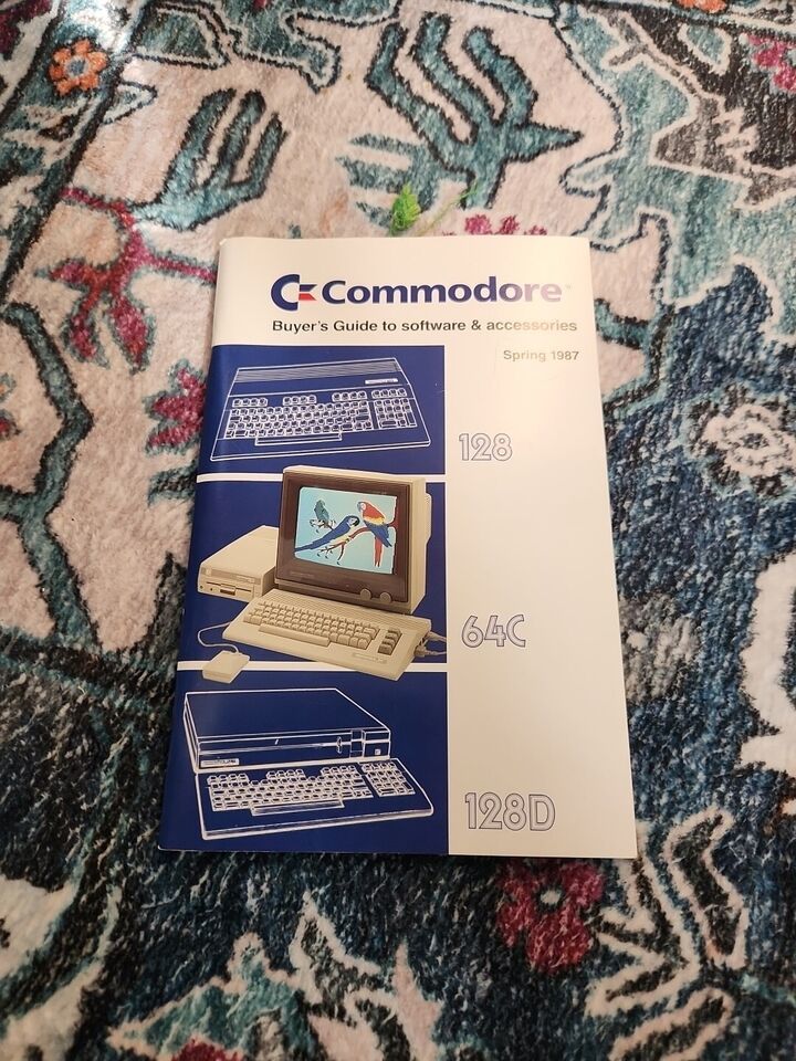 COMMODORE Buyer&#39;s Guide to Software &amp; Accessories Spring 1987 128 64C 128D - $28.01