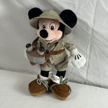 Animal Kingdom Tag Walt Disney World Safari Mickey Plush Toy With Binocu... - $17.99