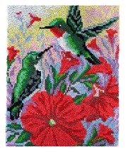 Hummingbirds | Rug Making Latch Hooking (58x85cm printed canvas) - £57.53 GBP