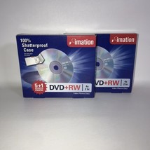 Imation 6 Pack X 2 DVD+RW 4x 2 hour CD Discs w 100% Shatterproof Case Video Data - £15.79 GBP