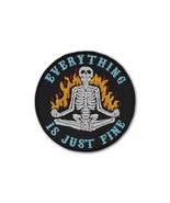 Everything is just fine Sarcastic Embroidered Patch Iron On. Size: 3.9 x... - £5.95 GBP