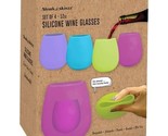 Shark Skinzz Silicone Wine Glasses 4 Pack 12 Ounces - $15.83