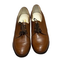 FootThrill by Clinic Women&#39;s US 7.5M Oxford Brown Leather Lace-Up Casual Shoes - $27.08