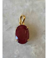 AAA quality blood red 12.33 carat ruby pendant in 14k hallmarked gold - £1,012.61 GBP